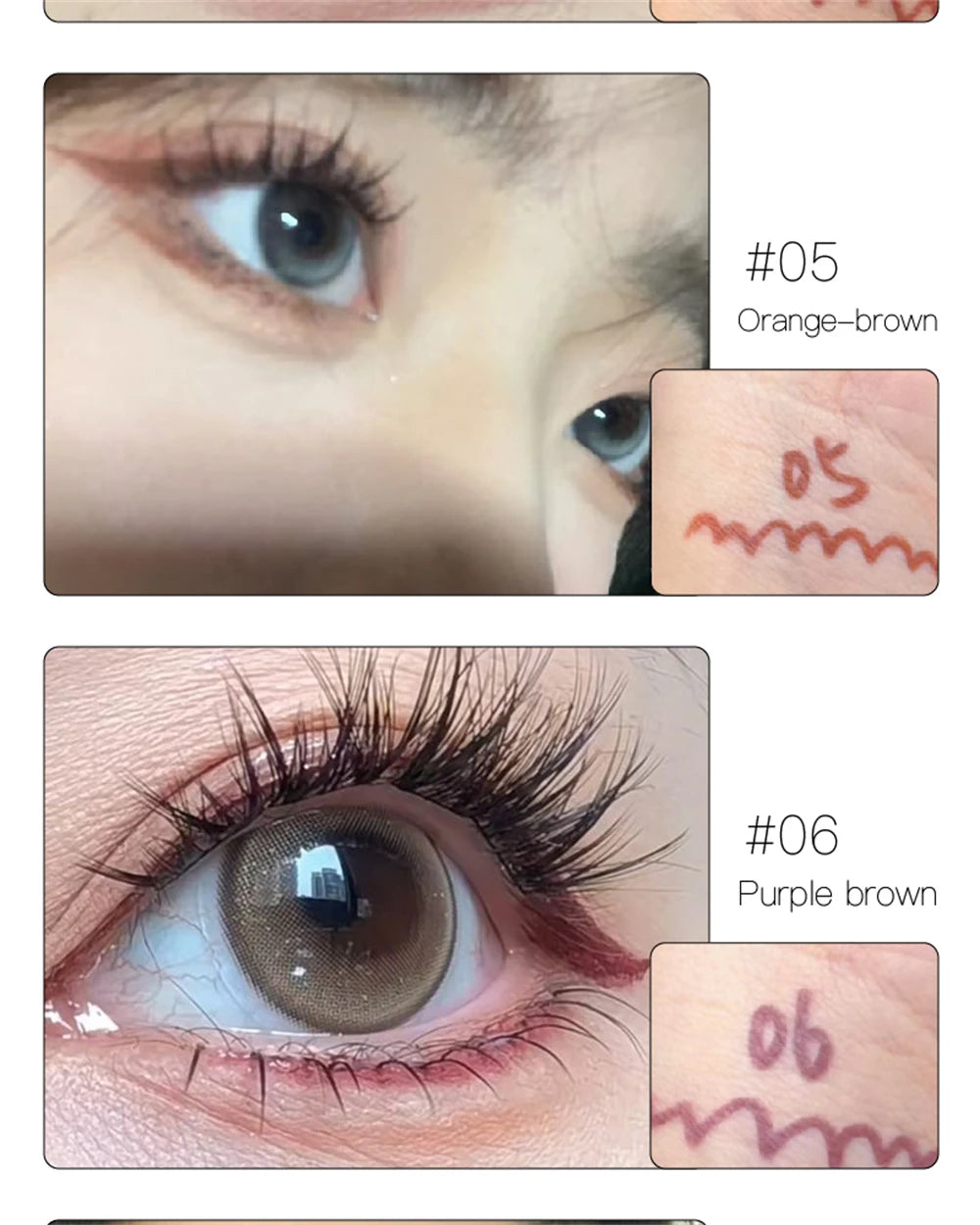 12 Colors Eyeliner Pencil Waterproof Long-lasting Orange Black Brown Easy Wearing Eyeshadow Contour Stick Lying silkworm Makeup