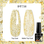 MEET ACROSS 7ml Red Blue Green Metallic Gel Nail Polish Super Bright Mirror Effect Semi Permanent LED UV Gel Nail Art Varnish