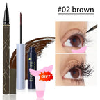Silk Fiber Curling Mascara, Ultra-Fine Brush, Lengthening & Volumizing, Waterproof, Smudge-Proof, Long-Lasting, Unisex, Eye Safe