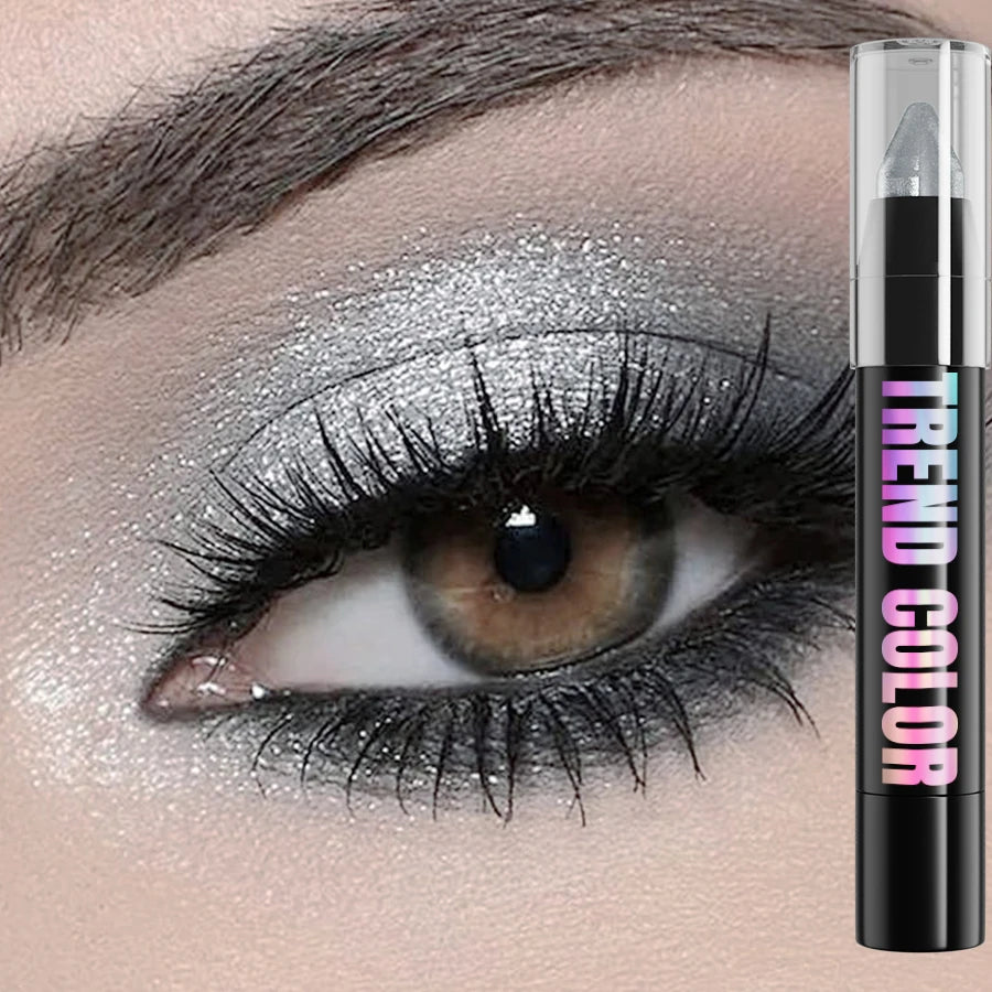 24 Colors Pearlescent Glitter Eyeshadow Eyeliner Pencil Waterproof Matte Nude Eye Shadow Eye Makeup Shimmer Highlighter Pen Tool