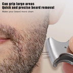 Stainless Steel Precision Tweezers Multi-Functional Hair Removal Tool for Beard Mustache Eyebrow Grooming with Sleek Finish