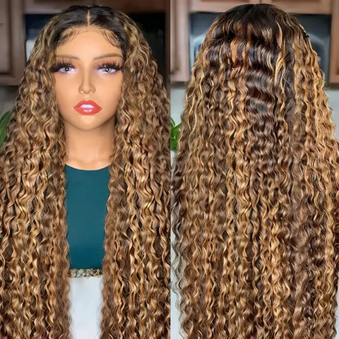 Highlight Wig Human Hair Deep Wave Frontal Wig Hd Lace Wig 13x6 Human Hair 13x4 Water Wave Wigs Curly Lace Front Human Hair Wig