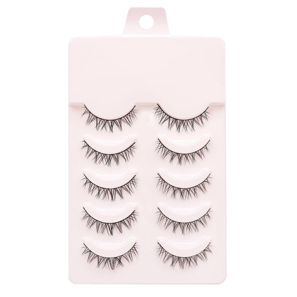 Natural Long Cosplay Makeup Cross Strip False Eyelashes Black Eye Lashes and Cat Eye Lashes 5pairs Mink Eyelashes Faux Cilios