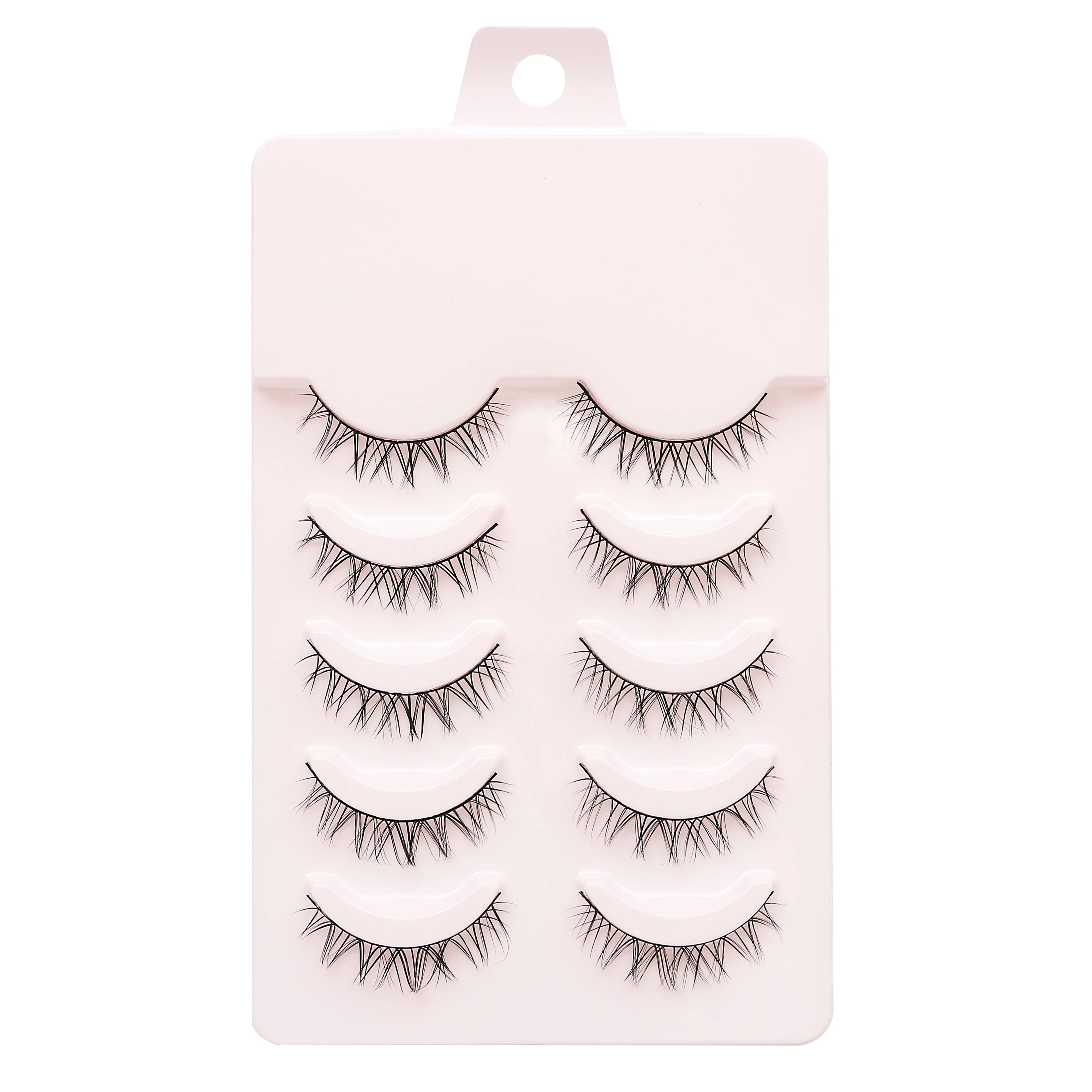 Natural Long Cosplay Makeup Cross Strip False Eyelashes Black Eye Lashes and Cat Eye Lashes 5pairs Mink Eyelashes Faux Cilios