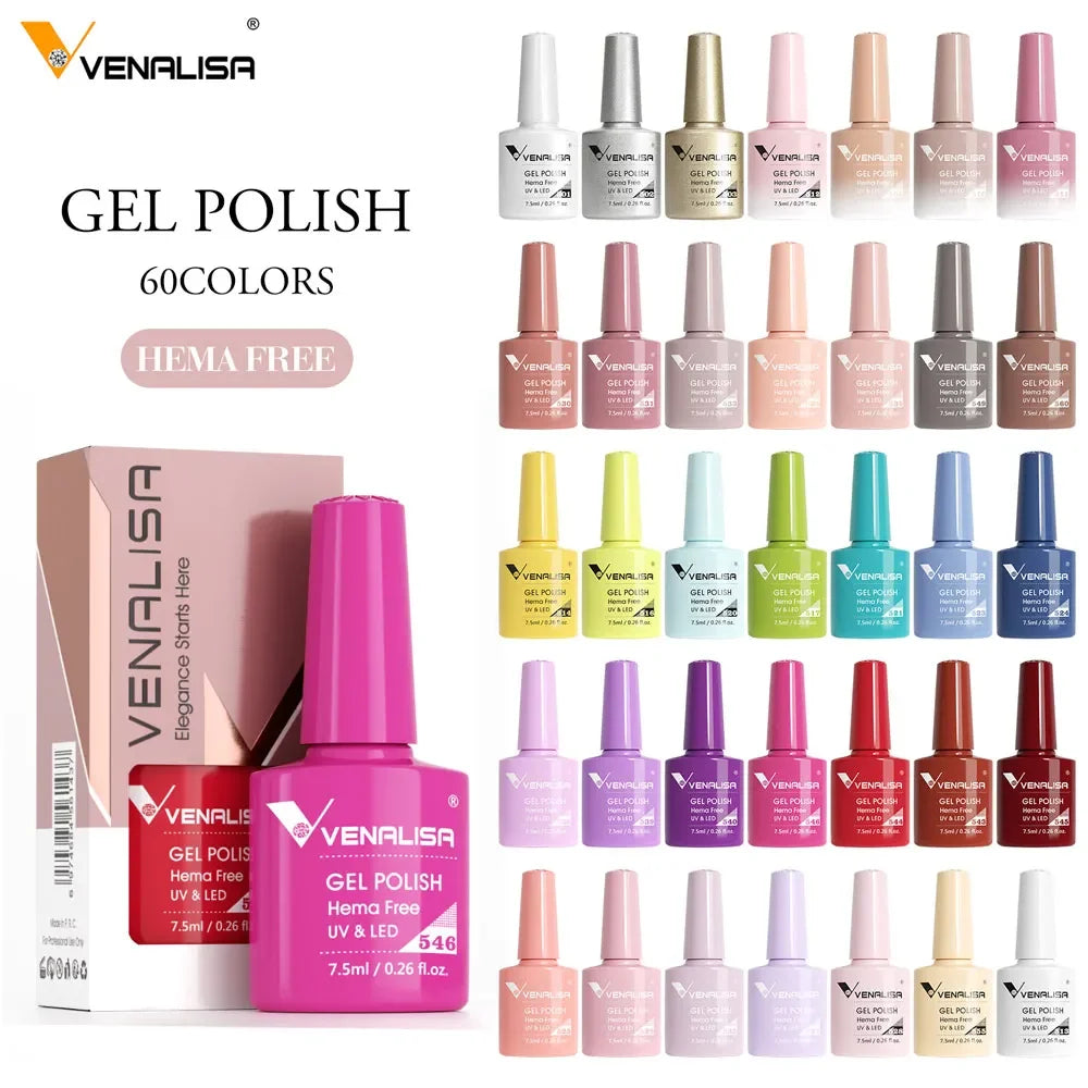 Venalisa VIP5 TPO FREE Jelly Pink Nude Collection Nail Gel Polish Glitter Gorgeous Soak Off UV LED Gel Varnish Nail Manicure