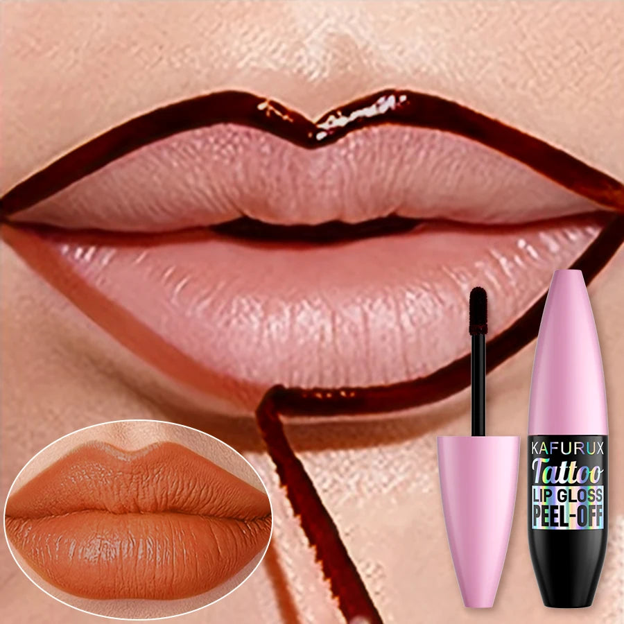 7 Colors Waterproof Lip Tint Peel Off Lip Liner Tattoo Lipgloss Long Lasting Matte Pink Red Brown Contour Makeup Lips Stain Gift