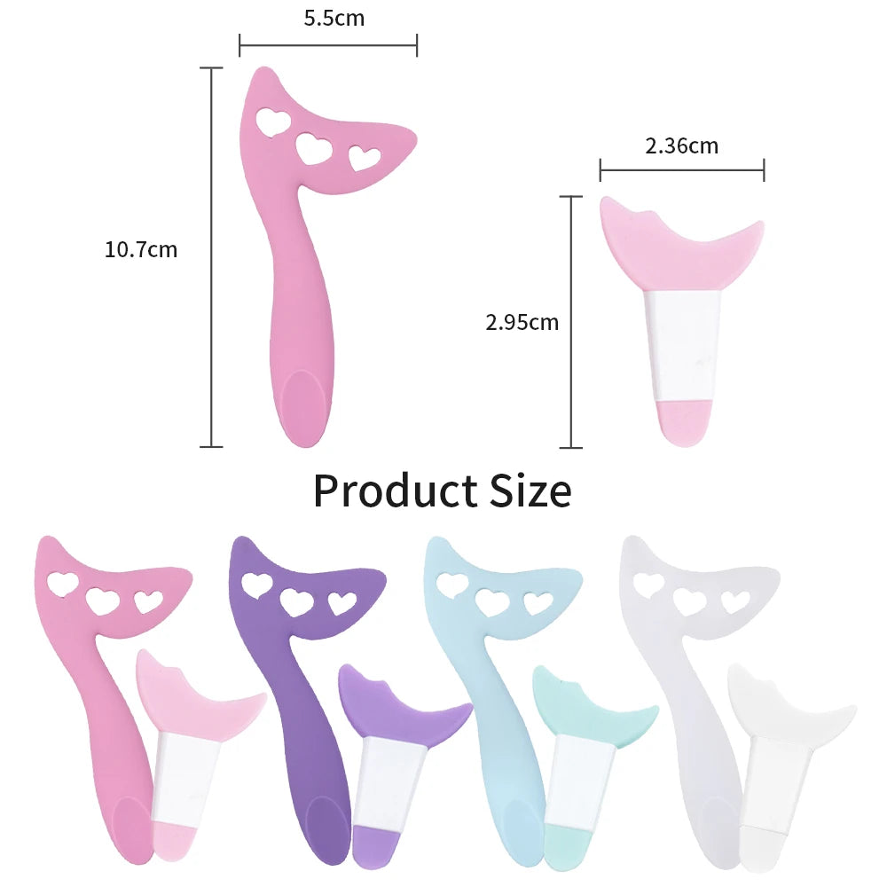 Silicone Eyeliner Assist Template Set Eyeliner Stencils for Eyes Cosmetics Make Up Template Reusable Eyeliner Stencils Silicone