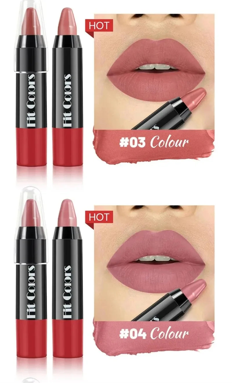 Easy Coloring Gloss Lipstick Lasting Waterproof Matte Crayon Lip Gloss Stick High Pigmented Moisturizing Lip Liner Pen Makeup