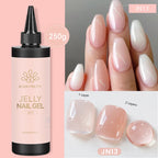 BORN PRETTY 250g Light Pink Jelly Gel Nail Polish Nude Milky White Peach Translucent Color UV LED Soak Off Nail Salon Varnish