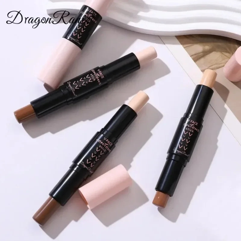 Waterproof Double-end Contouring Bronzer Stick Lasting Natural Matte Concealer Highlighter Pencil Corrector Skin Tone Pen Makeup