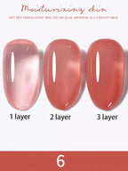 10ml 1-8pcs Milky White Quick Extension Gel Nail Polish Nude Construct Hard Semi Permanent Acrylic Extension Nail Art Varnish