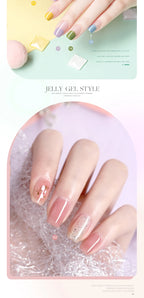 AS 6pcs Color Nail Gel Polish Kit Jelly Pink TPO FREE HEMA FREE Self Leveling Nude Natural Pink Nail Varnish Manicure Set