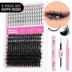 WOSHEER Lash Clusters Kit Lash Spikes Eyelash Clusters Volume Individual Lashes DIY Spiky Lash Extension Manga Clusters Eyelash