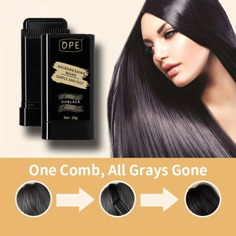 20g quick hair dye stick - permanent coverage, long-lasting effect, portable applicator brush design, touch up the color at home