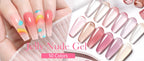 BORN PRETTY 250g Light Pink Jelly Gel Nail Polish Nude Milky White Peach Translucent Color UV LED Soak Off Nail Salon Varnish