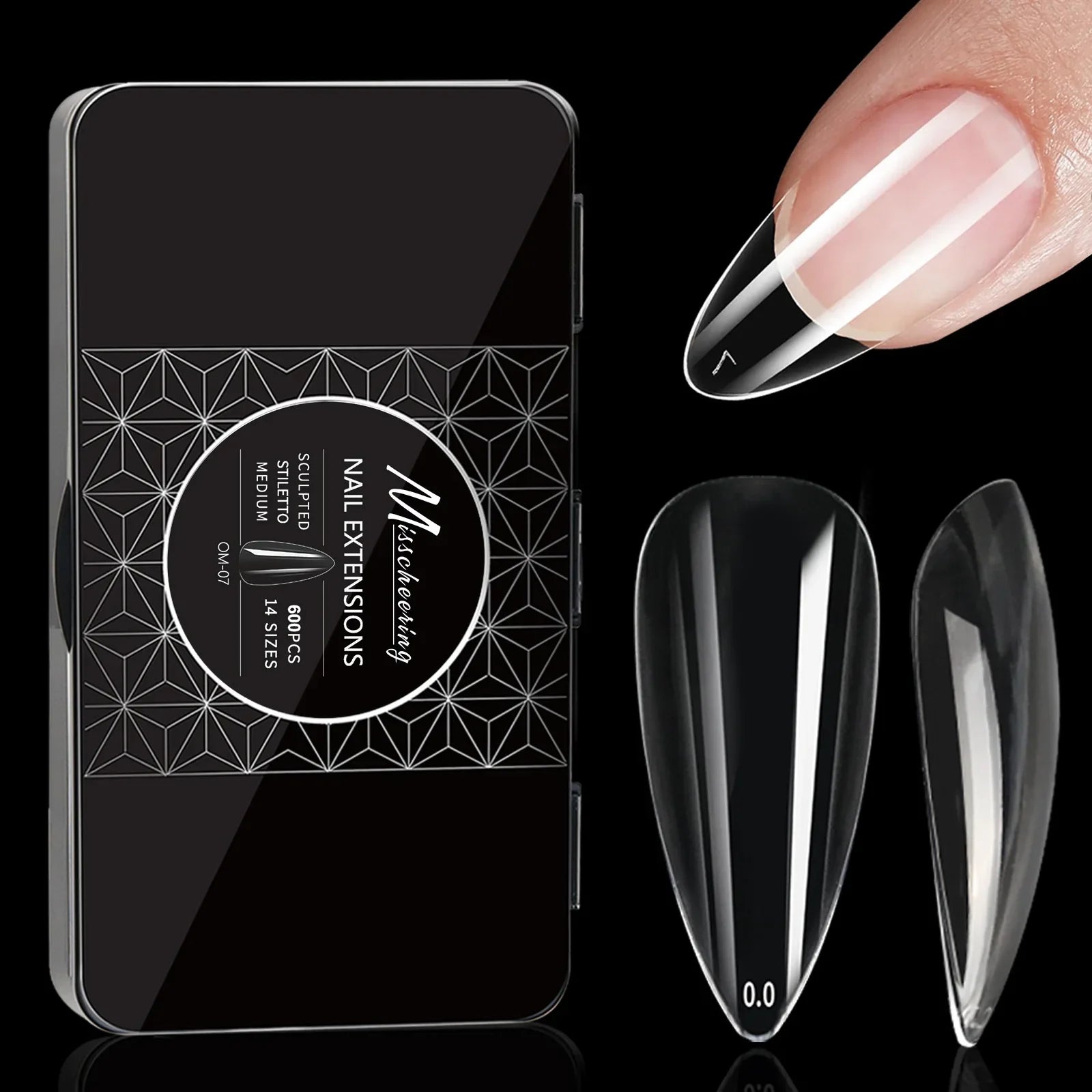 250/500/600pcs Soft Gel False Tips Natural Sculpted Ballet Coffin Almond Fake Nails Full Cover Press On Nails DIY Nail Supplies