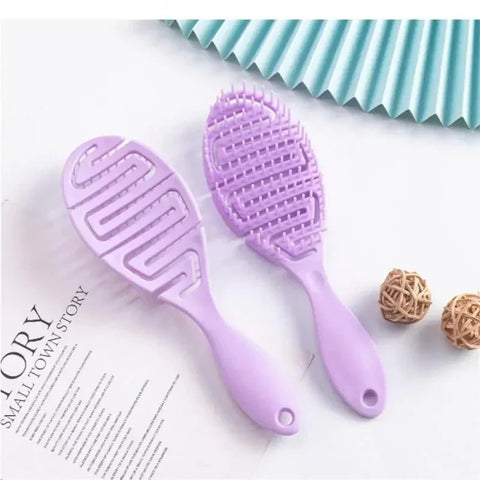 Square Hollow Hair Scalp Massage Comb Hair Brushes Antistatic Wet Dry Curly Detangler Hairbrush Nylon Special for Real Hair Wigs