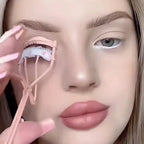 1PC Lady Professional Stainless Steel Eyelash Curler with Comb Tweezers Curling Eyelash Clip Cosmetic Eye Makeup Beauty Tools