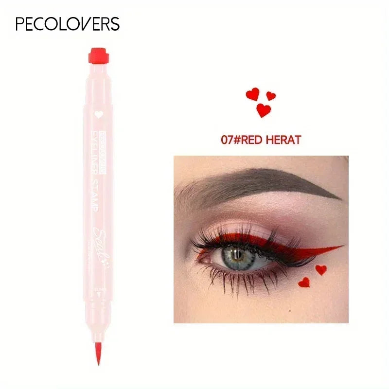 1PC Double-head Design, Waterproof, Beginner-friendly, Eyeliner Pen, Suitable for Christmas, Halloween, Valentine's Day Makeup