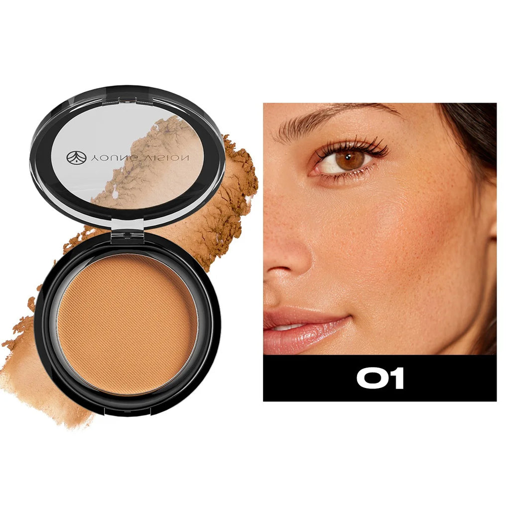 Waterproof Contouring Powder Palette Matte Finishing Bronzer Hairline Modify Nose Shadow Buildable Coverage for All Skin Tones