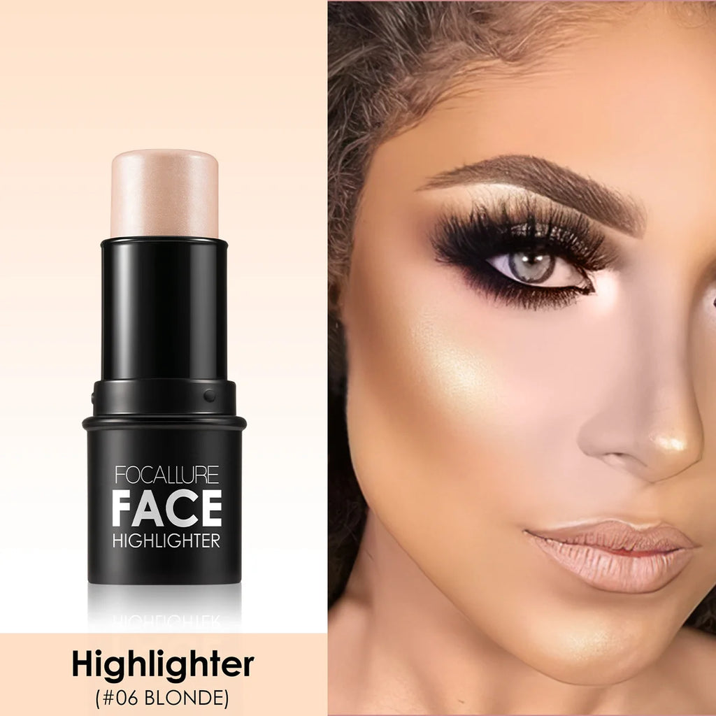 Wholesale FOCALLURE Bronzer Highlighter Stick Waterproof Body Face Contour Corrector Illuminator Cream For Women's Makeup