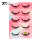 3/5 Pairs Hot Sale Natural Long 3D Mink Lashes Soft Short Faux Cils Handmade Fake Lashes Makeup Tool Eyelash Extension Maquiagem