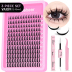 WOSHEER Lash Clusters Kit Lash Spikes Eyelash Clusters Volume Individual Lashes DIY Spiky Lash Extension Manga Clusters Eyelash