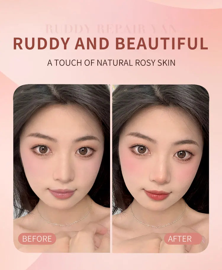 FOMIX Loose Powder Air Cushion Blush Long Last High Pigment Soft Misty Matte Face Blusher Natural Colors For Cheek