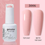 Arte Clavo Transparent Nude Pink Color Jelly Gel Nail Polish Semi Permanent 15ml Top Coat Soak Off UVLED Varnish Nail Art Design
