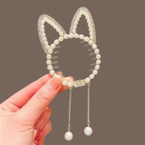 Flower Tassel Hair Clip Women Ladies Butterfly Rhinestone Pearl Metal Hair Claw Round Bun Ponytail Holder Hair Accessories
