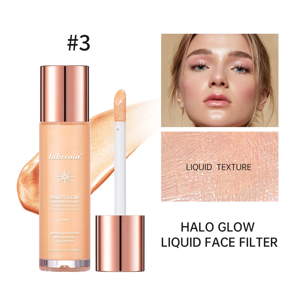 2 IN 1 Skincare & Primer Liquid Highlighter Face Contouring Moisturizing Brightening Skin Tone Bronzer Glow Body Face Makeup