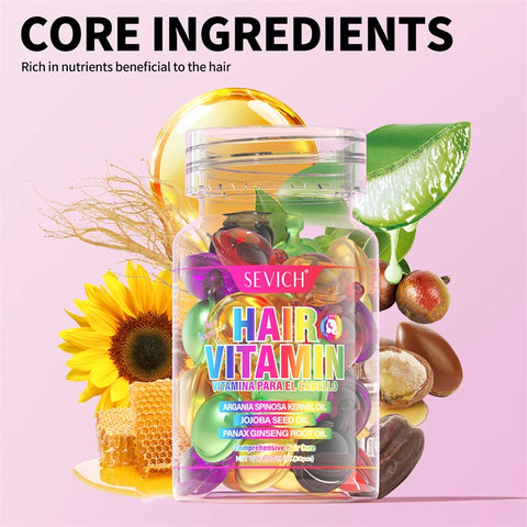 MIX Hair Vitamin Capsule Keratin Oil Fast Restore Soft Smooth Shiny Hair Care Nourish Repair Hair Damaged Splitting Treatment