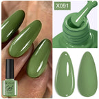 LILYCUTE Nude Crystal Rubber Base Gel Nail Polish Natural Color Semi Permanent UV Gel Soak Off Self Leveling Nail Gel Varnishes