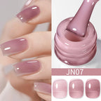 BORN PRETTY 10ml Translucent Jelly Nude Gel Nail Polish Colorful  Varnish Semi Permanent UV LED Nail Art  Manicure Gel