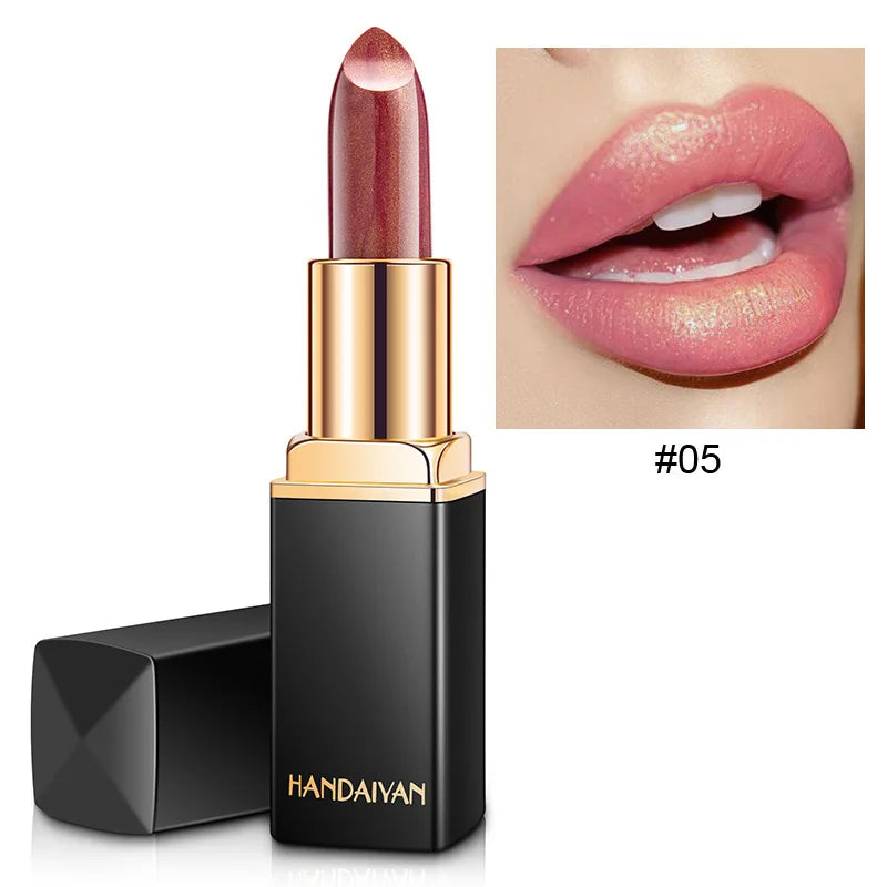 Mermaid Maggie Lipstick 9 Colors Long Lasting Shiny Metallic Lipsticks Pearls Changing Warm Gold Plated Women Lip Cosmetics