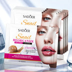 10pcs SADOER Snail Crystal Collagen Lip Mask Anti Wrinkle Nourishing Plump Lips Moisturizing Lip Patches Skin Care