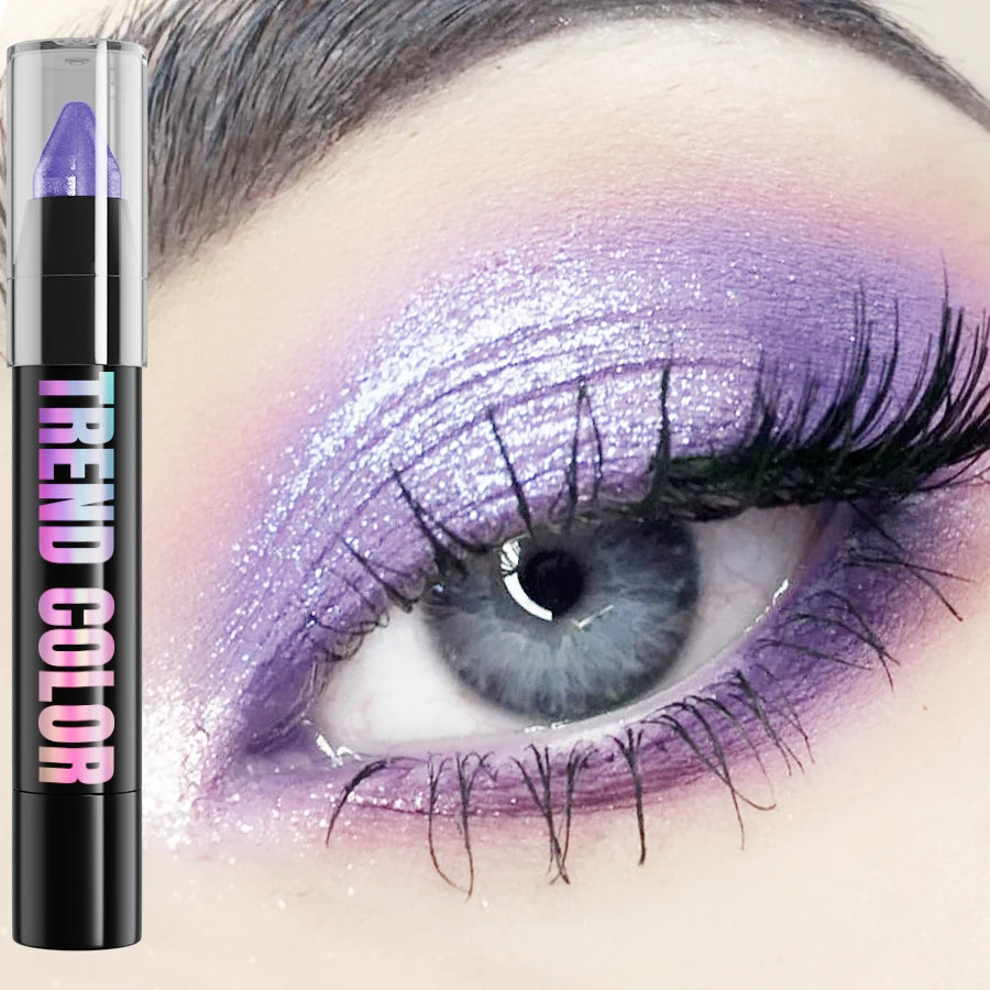 24 Colors Pearlescent Glitter Eyeshadow Eyeliner Pencil Waterproof Matte Nude Eye Shadow Eye Makeup Shimmer Highlighter Pen Tool