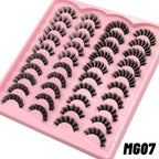 GROINNEYA 5/20 Pairs Russian Strip Lashes DD Curl False Eyelashes Natural Lashes Strips Curl Pack 4 Styles Eyelashes Extensions