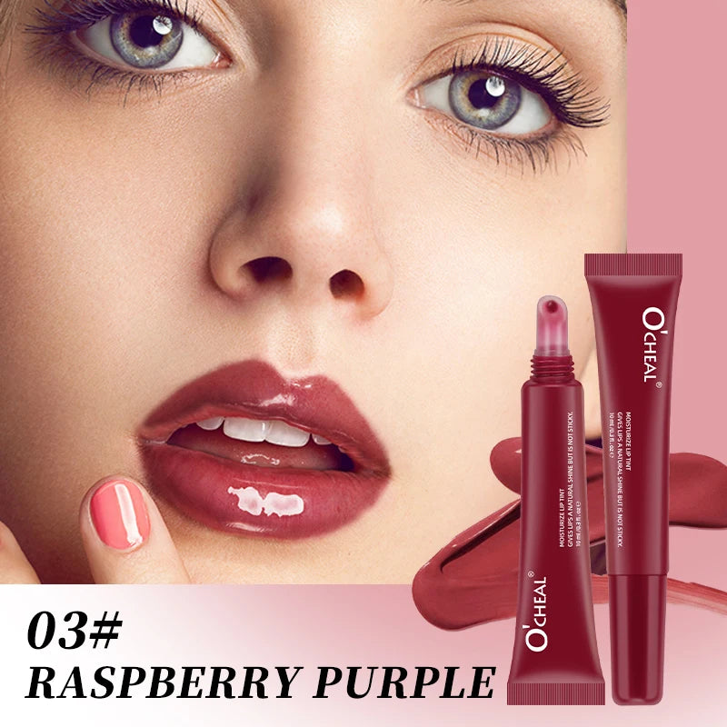 Ocheal Moisturizing Lip Gloss Plumper Shiny Liquid Lipstick Clear Lip Care Beauty Tinted Mask Glaze Colored Lipstick Makeup