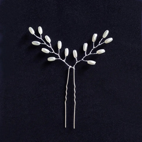 Bridal Wedding Hair Accessories Rhinestone Hair Pins Forks for Women Pearl Hairpins Bride Headpiece Party Jewelry Gift