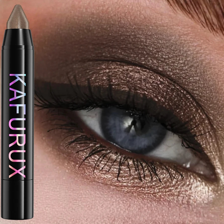 24 Colors Pearlescent Glitter Eyeshadow Eyeliner Pencil Waterproof Matte Nude Eye Shadow Eye Makeup Shimmer Highlighter Pen Tool