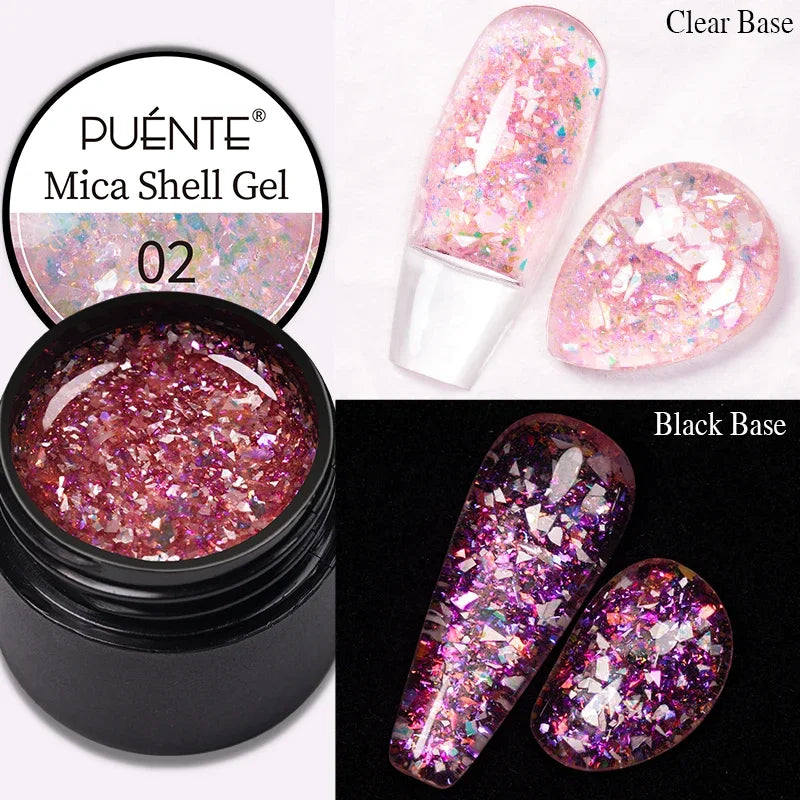 PUETNE 7.5ML Amber Moonlight Cat Magnetic Gel Nail Polish Winter Nails Jelly Glass Cat Eye Soak Off UV Semi-Permanent Varnish