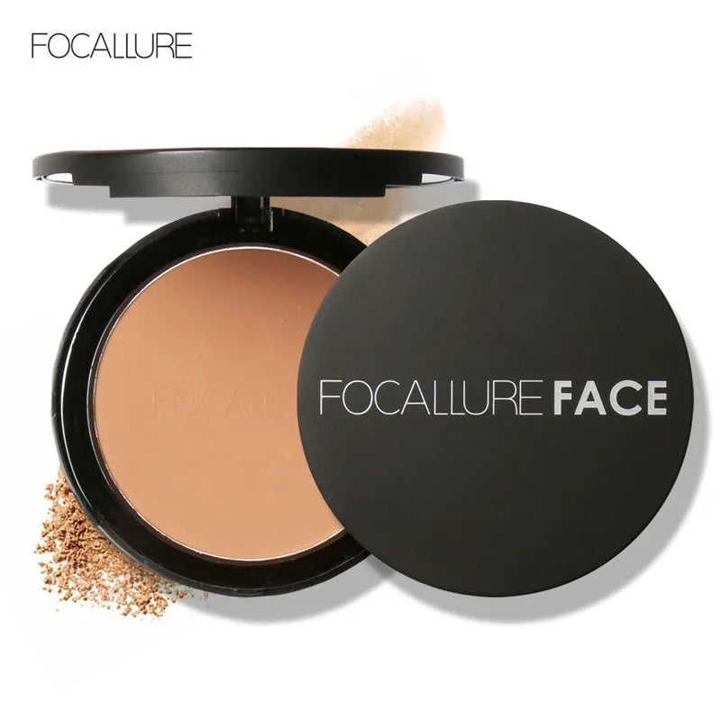Wholesale FOCALLURE Natural Face Powder Mineral Foundations Oil-control Full Coverage Concealer Long Lasting Makeup Face Powder
