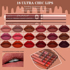 DUNUF Lip Gloss And Lip Oil Set 2-Piece Long-Lasting Waterproof Matte Moisturizing Non-Fading Lipstick Collection