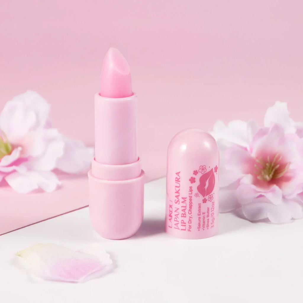 LAIKOU Sakura Lip Balm Nourishing,Refreshing,Hydrating and Moisturizing Preventing Cracking Repairing for Daily Care Lip Balm