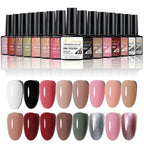 Gel Polish Set Nail Art Kit with UV LED Lamp - Complete Beginner Manicure Tools Kit Including Drill and Brushes for DIY Salon