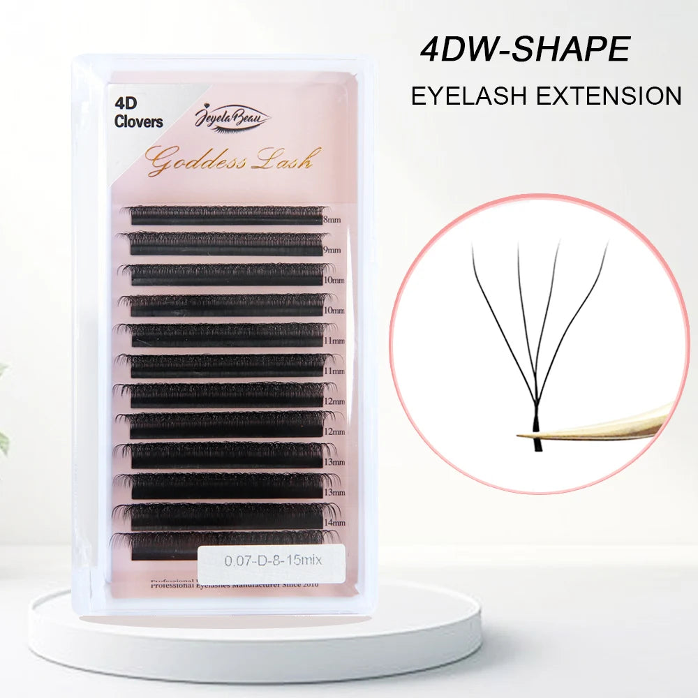 Goddess W3D 4D 5D 6D Eyelash Extension W Style Faux Mink Natural Soft Bloom Lash Automatic Flowering Premade Fans Volume Eyelash
