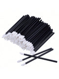100pcs/Set Disposable Lip Brushes, Makeup Applicator Wands For Lipstick, Lip Gloss, Cosmetic Beauty Tools Kit,Giveaways