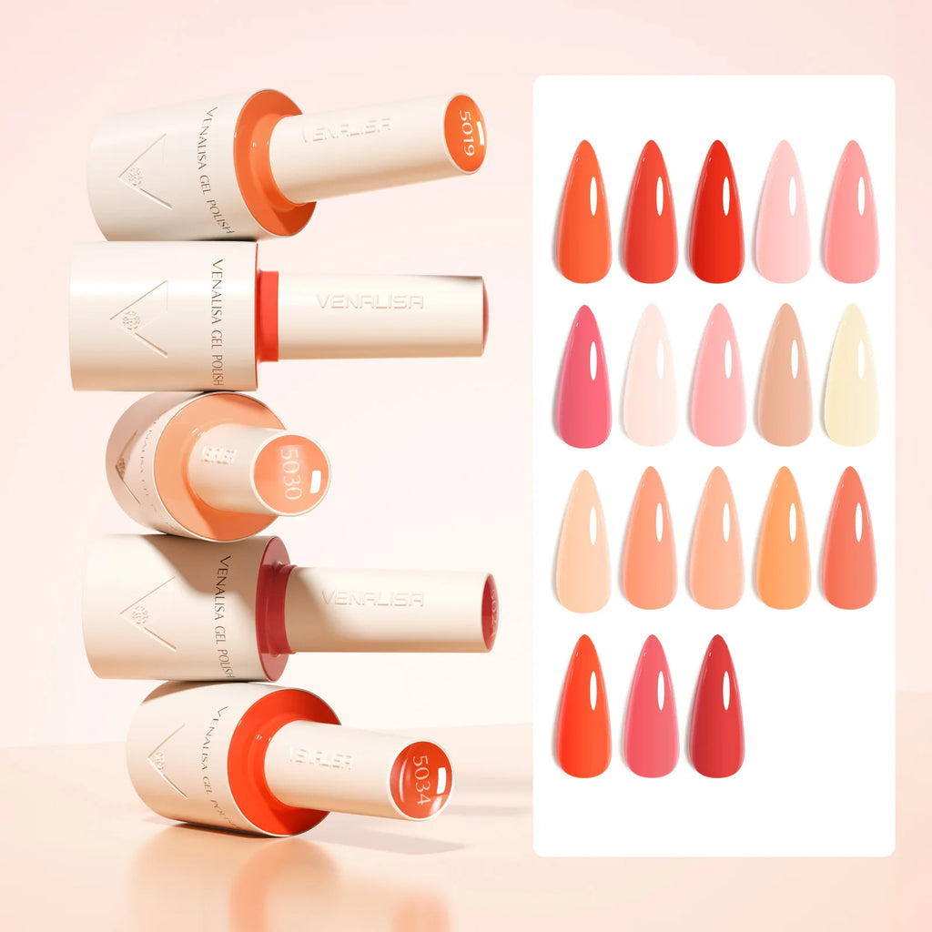 VENALISA 7.5ml Quick Construction Gel Semi Transparent Jelly Color Nail Gel Polish Strengthener Soak Off UV LED Nude Pink Gel