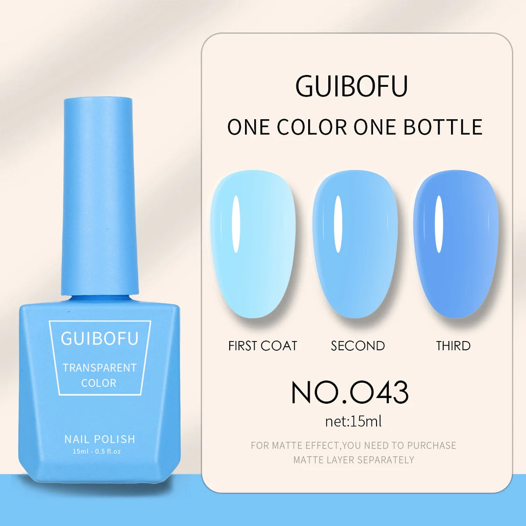 1pc 15ml Milky Jelly Nude Gel Nail Polish Transparent Colors Sheer White Pink Gel Nail Kit For Salon 68 Color